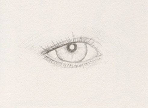 Lorna's Eye, pencil drawing 1998