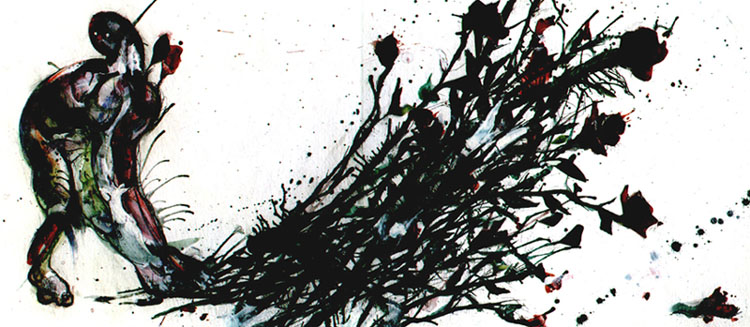 Pulling Down the Roses, 2000, by Paul